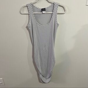 Elif by Jordan Taylor New With Tags Gray White Summer Tank Mini Dress Size XS